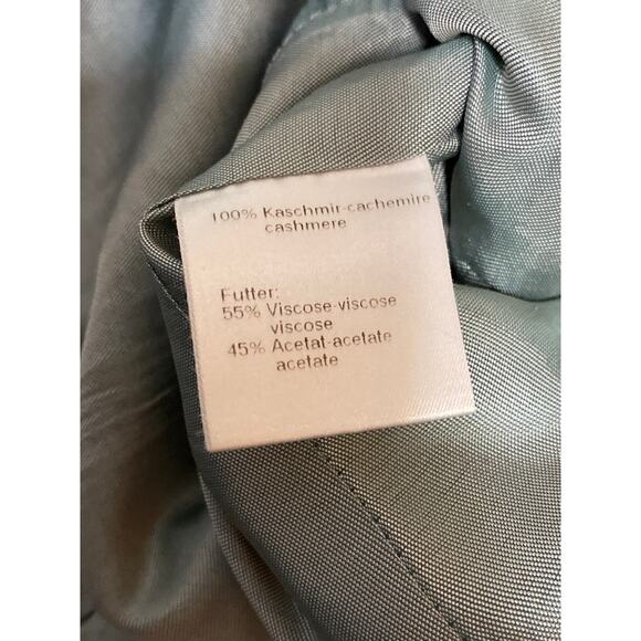 Akris 100% Cashmere Gray Long Sleeve Collar Button Blazer Coat Jacket Size 12 - Picture 4 of 4